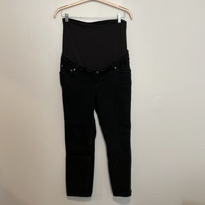 NWOT Abercrombie Black Maternity Ankle Straight Jean